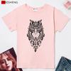 Koszulki damskie z nadrukiem graficznym sowy Harajuku, letnie, z osobowością, ubrania damskie, 5 opcji kolorystycznych, damska koszulka