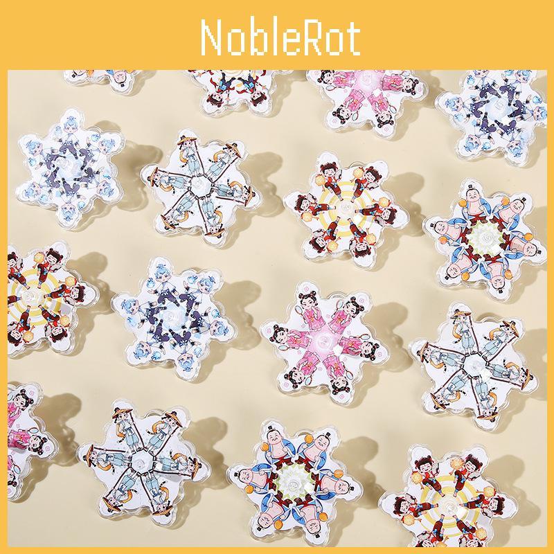 Theme Creative Nezha Pattern Acrylic Top Children Toy For Classroom Play