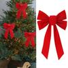 Large Size Christmas Tree Bow DIY Wreath Bow Home Decoration Red Velvet Bow  Wedding
