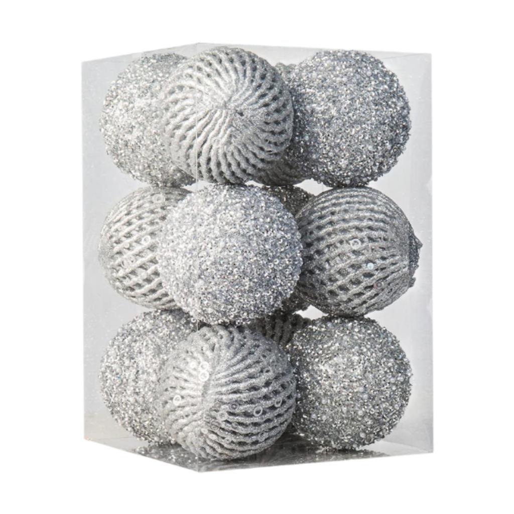 12Pcs Christmas Ball Decoration Decorative for Farmhouse Cabinet Living Room