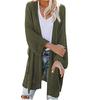 Damen-Strickjacke, locker, einfarbig, langärmelig, lässig, gestrickt, Oberbekleidung