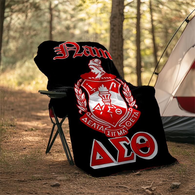 Personalized Custom Name Blanket - Delta Sigma Theta Print Design,Blanket for Sofa,Bed,Travel,Camping - Soft and Warm, Great Gift