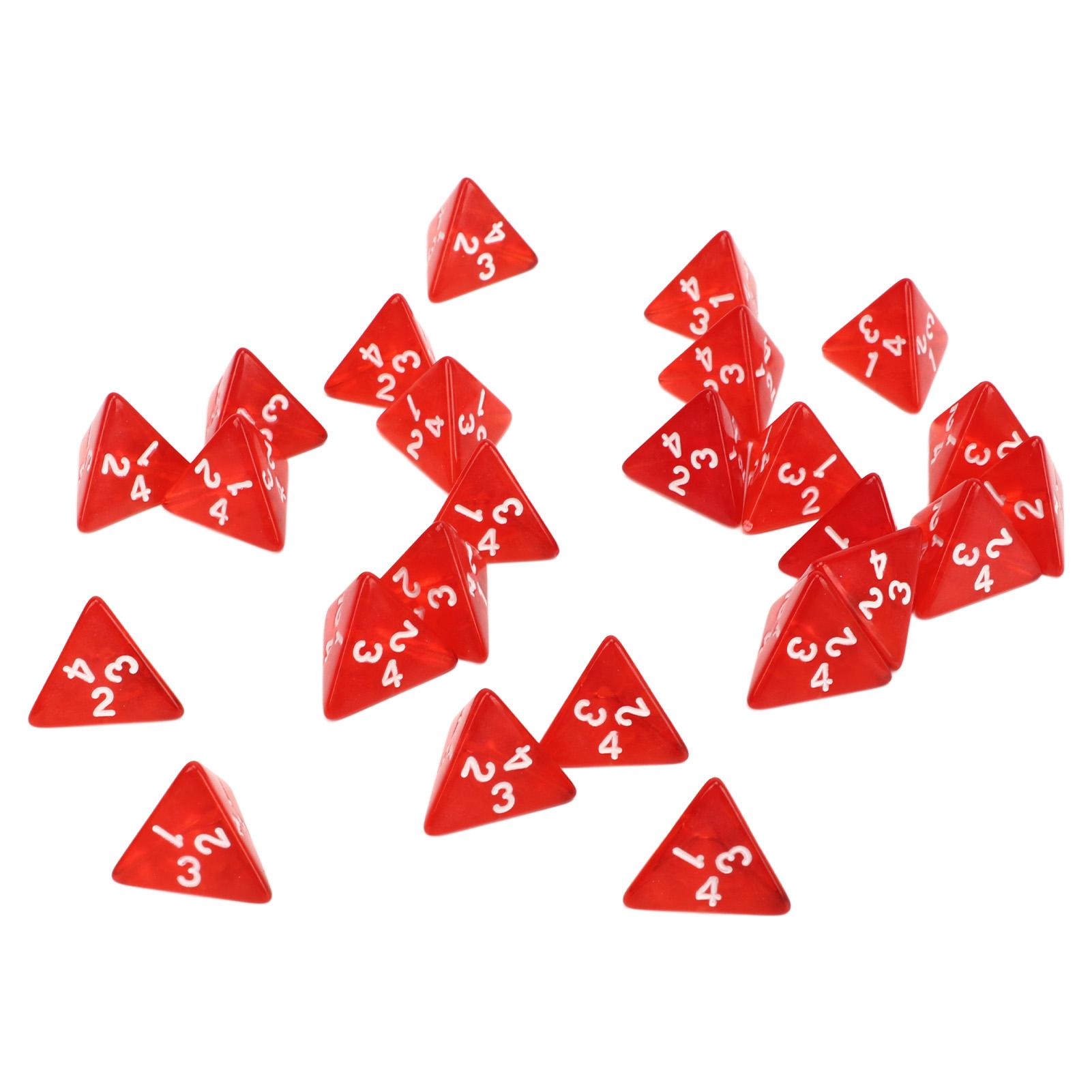 

25 шт. Цифровые игральные кости Прозрачные образовательные треугольные игральные кости для обучения числам для интерактивной игры