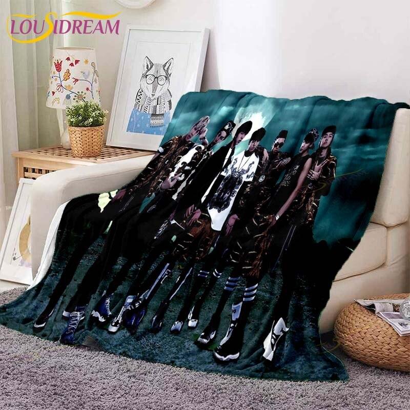 Newest Kpop Bangtan Boys Blanket Sofa Bed Blanket Super Soft Warm Blanket Cover Fleece Throw Blanket