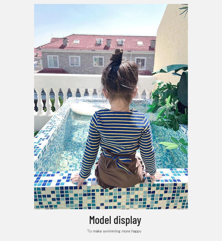 2025 New Girls' Swimsuit: Stylish Two-Piece & One-Piece Options for Young Children
