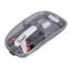 Bluetooth Wireless Mouse BT1 BT2 2.4GHz 3 Mode Silent Adjustable DPI Rechargeable Transparent Mouse