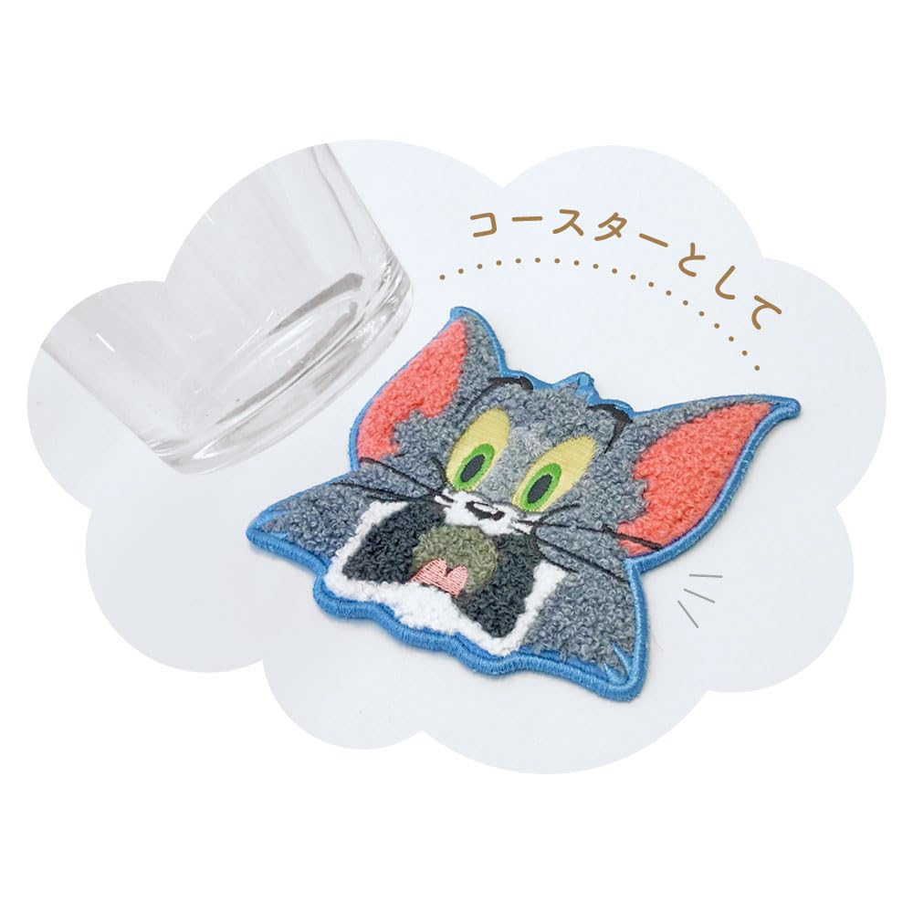 Tees Factory Tom and Jerry Fluffy Coaster, H9.6 X W9.8 X D0.5cm, TJ-5535666TM