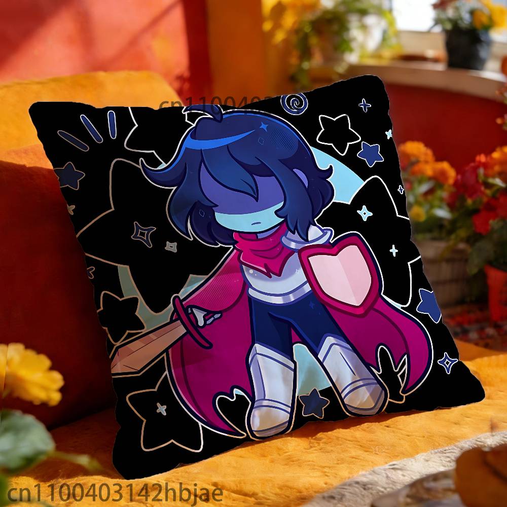

D-Deltarune Hot Game Pillow Case Print Polyester Fiber 40X40 cm Home Sofa Throw Cushion Cover Decoration 30cmx30cm