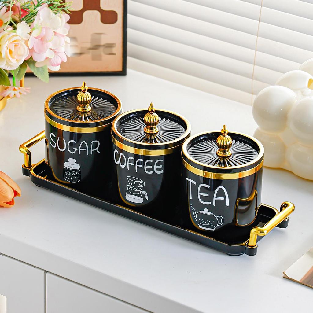 White Plastic Sealed Jars with Lids - Moisture-Proof Storage for Sugar, Tea, and Beans, High-End Design