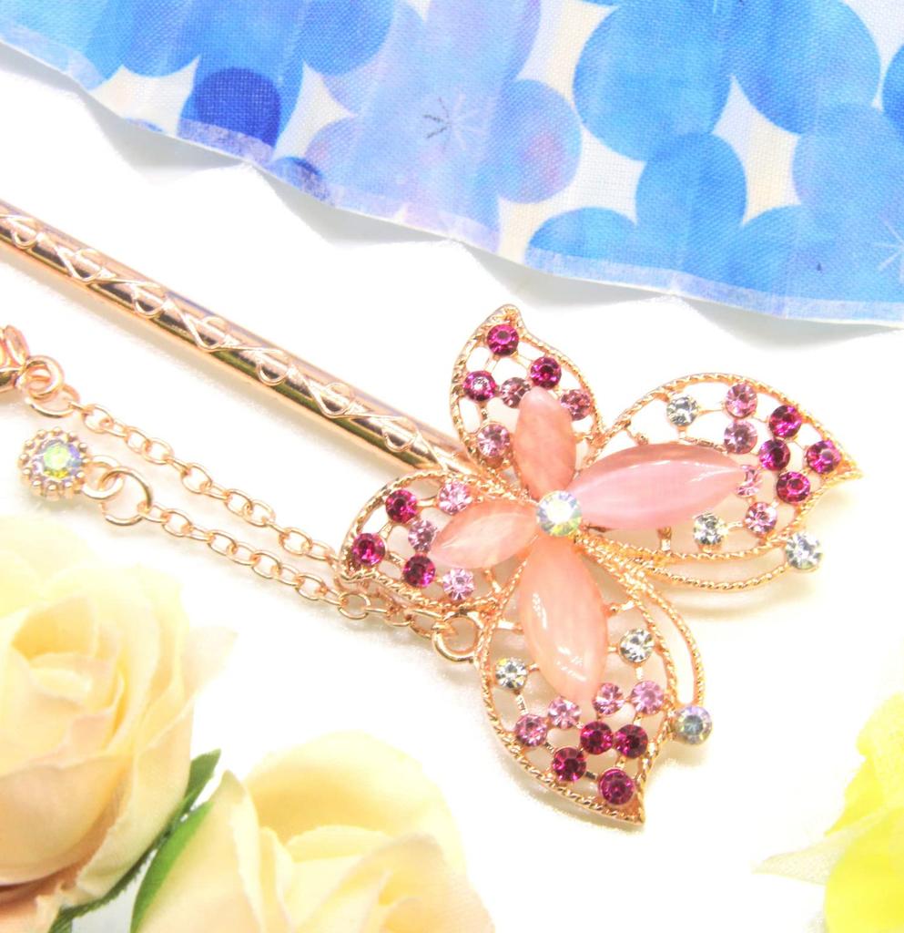 [MiaoMiao] Kanzashi (Japanese Hair Ornament) - Single Piece, Suitable for Traditional Japanese Clothing (Tomesode, Kimono, Etc.). Antique Metal