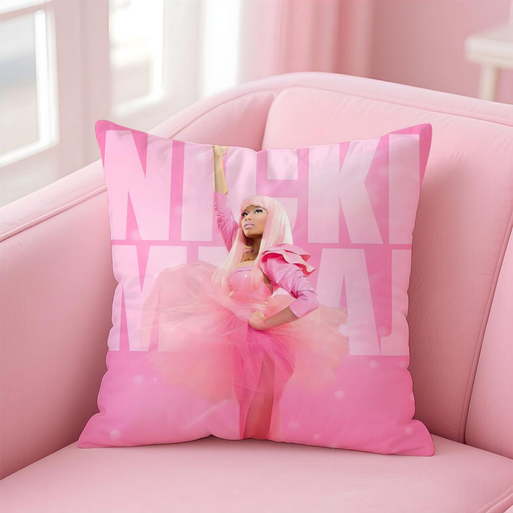 Nicki M-Minaj Singer Cushion Cover Comfortable Reversible Pillow Cover Ideal For Car Sofa Bedroom & Beyond