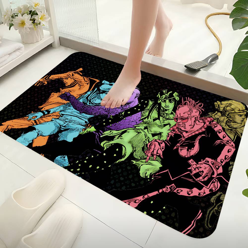 Anime JoJos Bizarre Adventure Bathroom Mat Kids Room Bedroom Decoration Balcony Anti Slip Doormat Living Room Welcome Rug