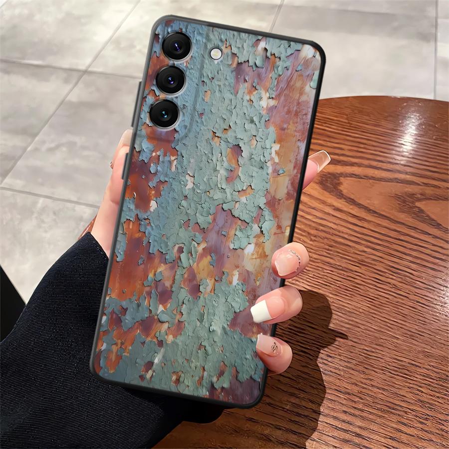 Retro Rust Case for Samsung Galaxy A14 A15 A12 A13 A34 A72 A73 A17 A24 A23 A54 A71 A51 A52 A16 Phone Cover