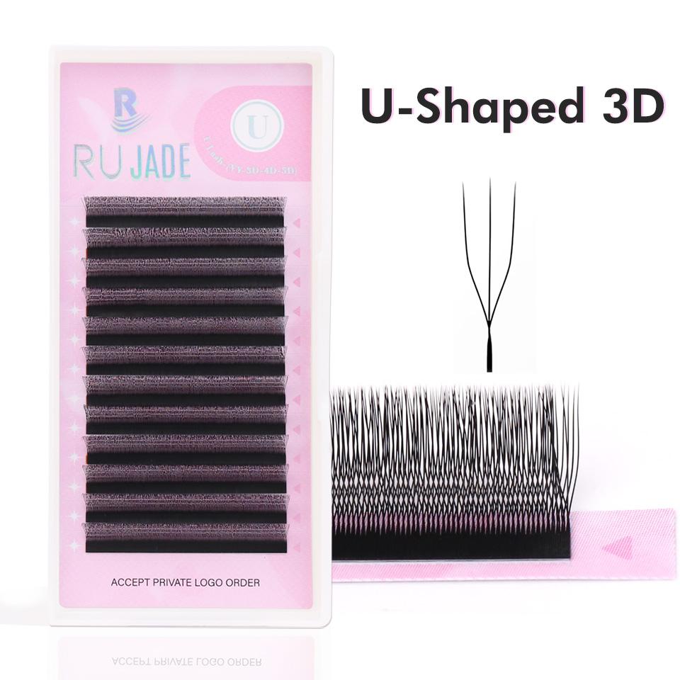New Arrival U Shape YY Eyelashes Extensions 3DW U5DW Lashes Extension Premade Volume Fans False Eyelashes U Shape W Bloom Lashes