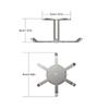 360 Degree Rotation Utensil Hanging Rack Stainless Steel Coat Hangers Sundries Hooks  Bathroom