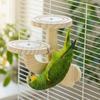 Bite Resistant Wooden Bird Perch Stand Parrots Ladder Parrot Perch Platform  Small Pet