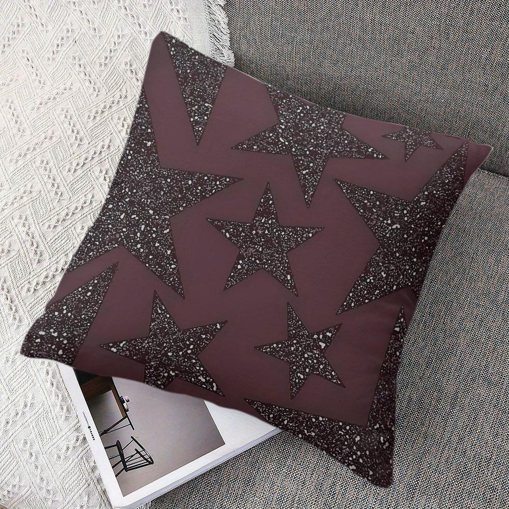 Glitter Star square Jacquard Pillow Cover for Sofa Office Waist Cushion Cover Home Decorative Pillowcase