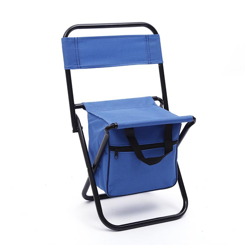 Fishing Chair with Cooler Bag Foldable Fishing Stool Supports 220Lbs Portable Backrest Lightweight Folding Chair Outdoor Camping