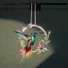 Cute Birds Pendant Car Rearview Mirror Charm Acrylic 2D Purse Backpack Bag Keychain Car Interior Decoration