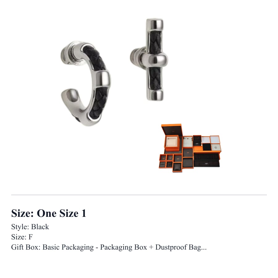 HERMES Earrings Men's H100082FP