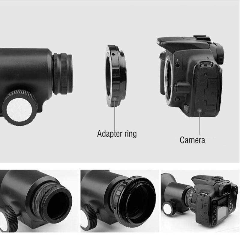 Bewinner Camera Converter,T2//T Mount Aluminum Lens Adapter Ring for Canon EOS EF DSLR 650D 60D 550D,Detachable Adapter Ring,Can Use Alone,Convenient and Practical