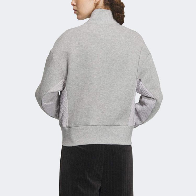 Adidas Veste de détente avec logo couleur unie Vestes pour femmes Gris IP0757