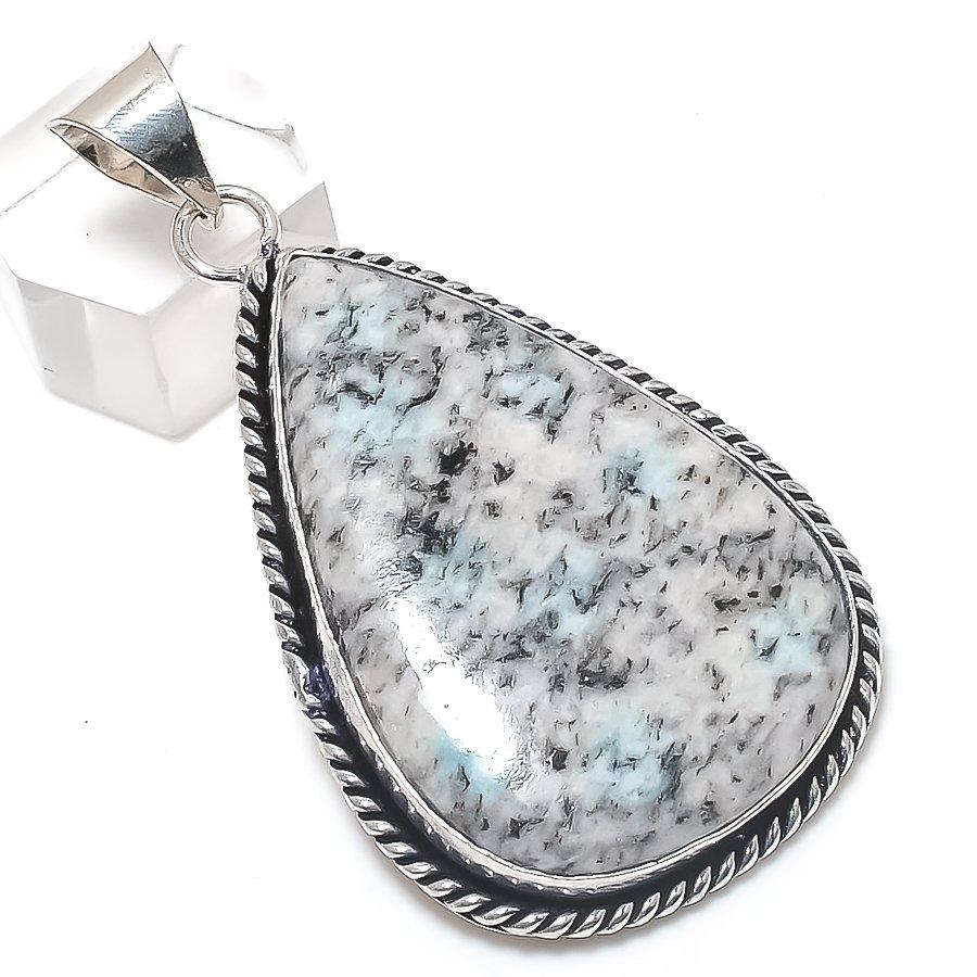 

Natural K2 Blue Azurite Gemstone 925 Sterling Silver Jewelry Pendant 2.44 A1j62