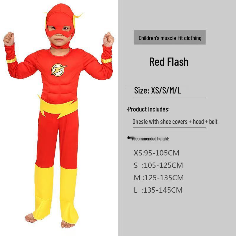 Kids' Muscle Costume: Halloween Heroes – Iron Man, Captain America, Thor, Hulk, Optimus Prime, and Spider-Man