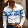 Men's Shirt 3D HD Printing Western Cowboy Style Men's Top Fashion Casual Design High Quality Comfortable Fabric