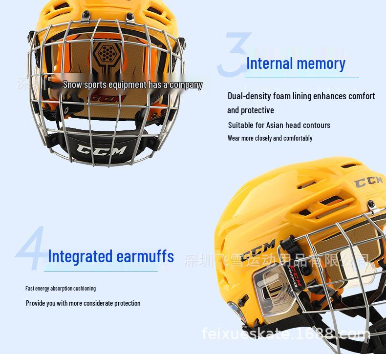 CCM Ice Hockey Helmet and Protective Gear Set 