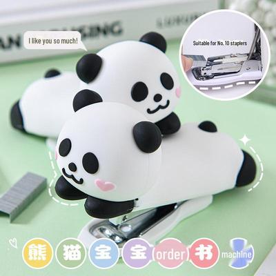 Panda Baby Stapler - Cute Cartoon Design, Portable & Easy-to-Use for Students