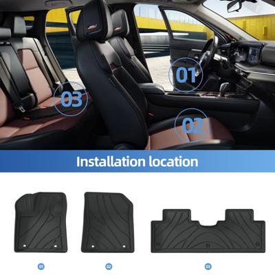 Smabee Left Drive for Geely Starray EM-i/EX5 EM-i (Not EV) 2025 2026 Car Floor Mats Cargo Liner Trunk Pad TPE Waterproof BLACK
