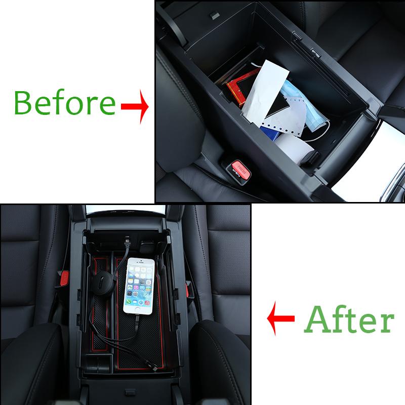 ABS Central control center armrest compartment organizer tray For Mazda 3 BP  LHD car Accessories