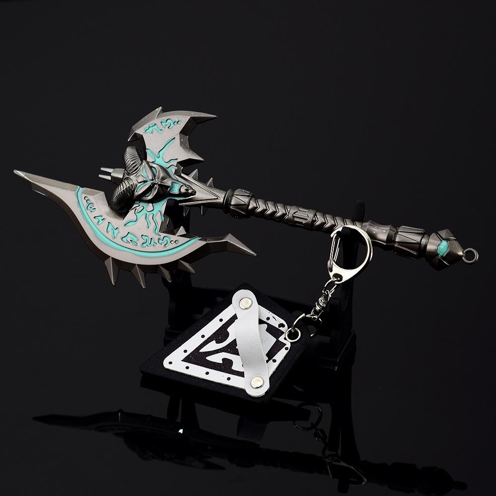 Shadowmourne Axe Model Toy, 18cm (7.08in) Zinc Alloy - Non-Sharp Blade, Rust-Resistant - Perfect for World of Warcraft Fans