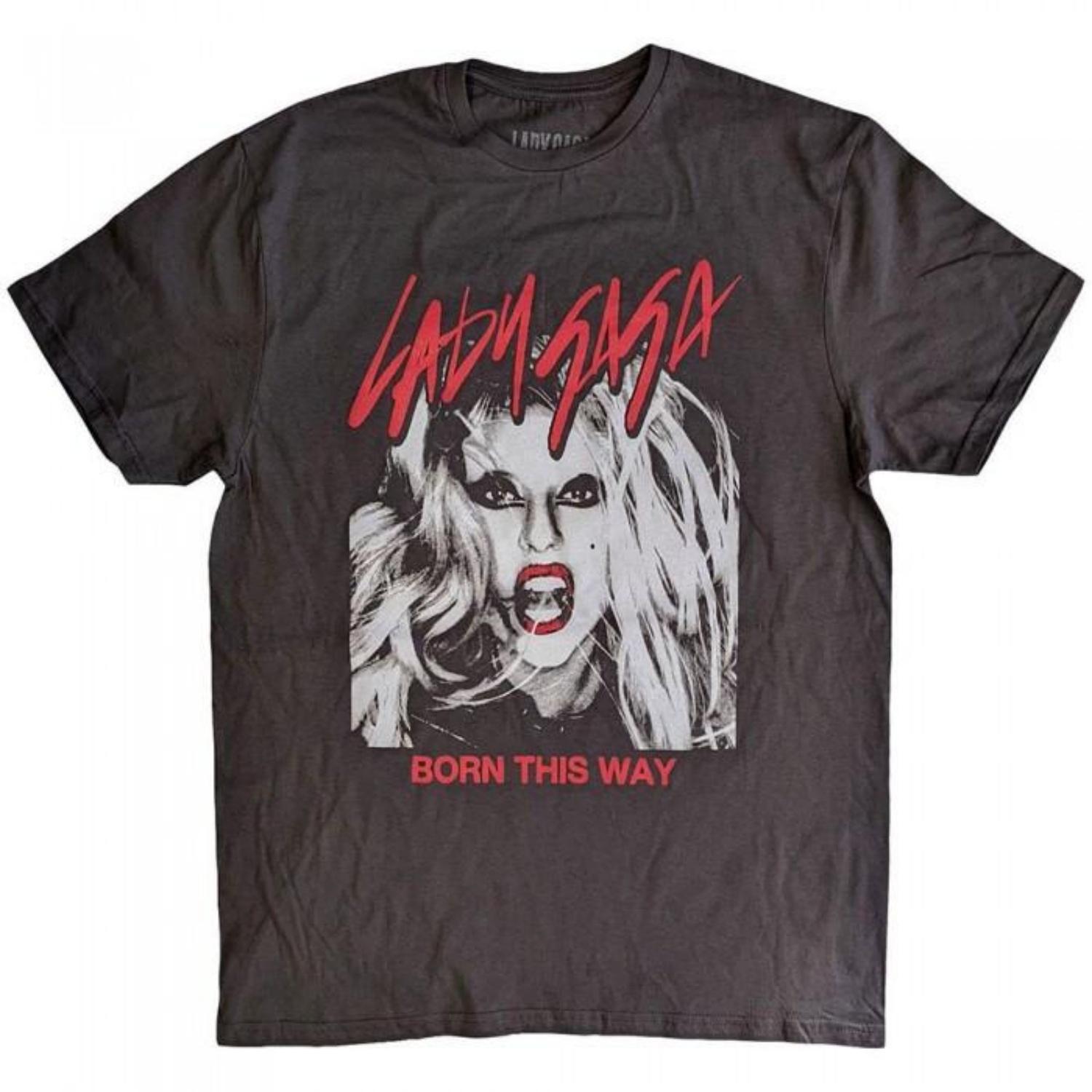 

Унисекс футболка для взрослых Lady Gaga Born This Way с фотографией S разноцветный