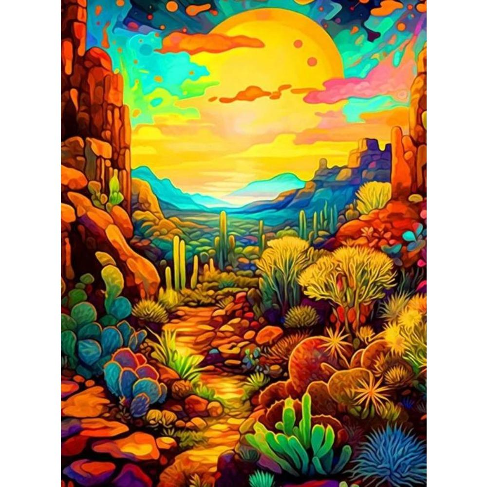 DIY Full Round Diamond Painting Cross Stitch 3D Animal Home Decorative Art Landscape Painting Diamond Painting 5d Diamond Art Painting