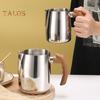 Brocca per schiuma di latte da 600/1000 ml con scala precisa Manico in legno Beccuccio antigoccia Tazza da caffè in acciaio inossidabile Caffè al latte Caffè espresso Cappuccino