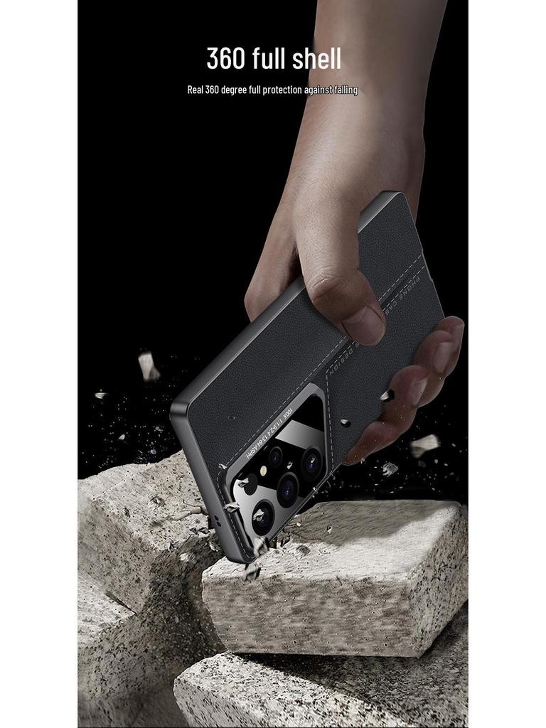 Samsung S25 Ultra Leather Protective Phone Case - Fashionable and Drop-Proof