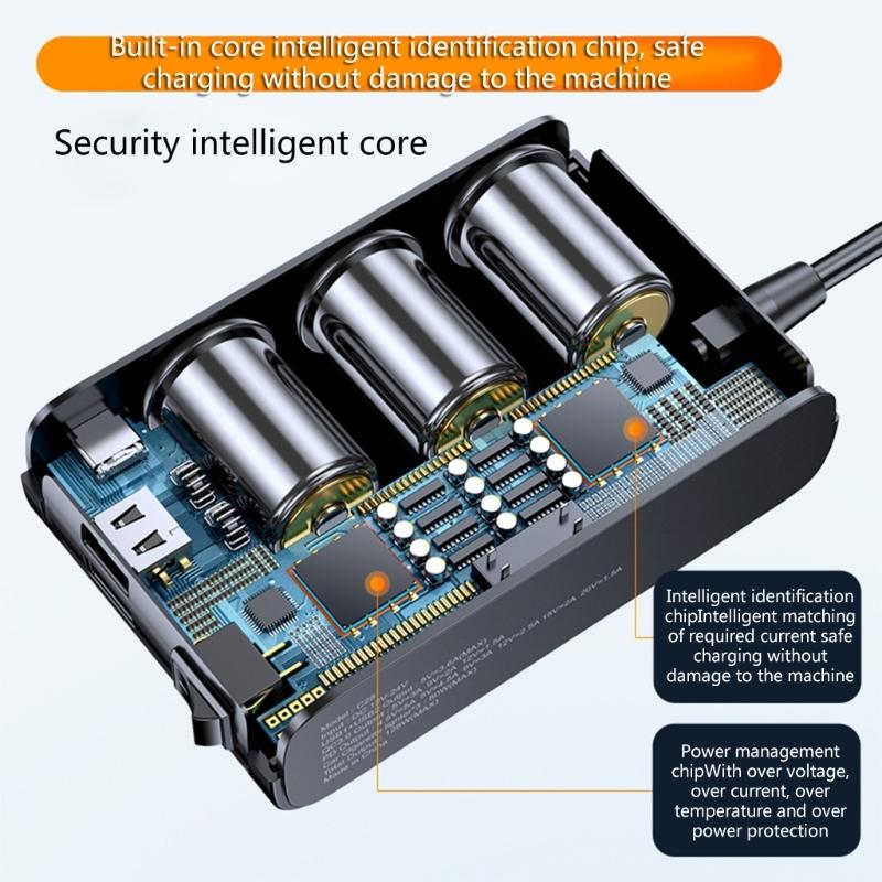 128W Car ChargerAdapter 3 Socket Splitter Charge 4 USB Ports Voltage Display with Independent Switches for Phone Tablet