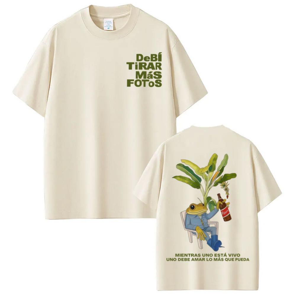 

Rapper Bad Bunny T-shirt Debi Tirar Mas Fotos DTMF World Tour T Shirts Women Fashion Vintage Hip Hop Streetwear T-shirts S
