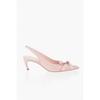 Salvatore Ferragamo Patent Leather Brilda Slingback Pumps With Point Toe 5 5cm Pink