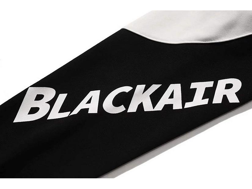 Unisex Retro Colorblock Racing Sweatshirt - Spring/Autumn Trendy Half-Zip Motorcycle Jacket.
