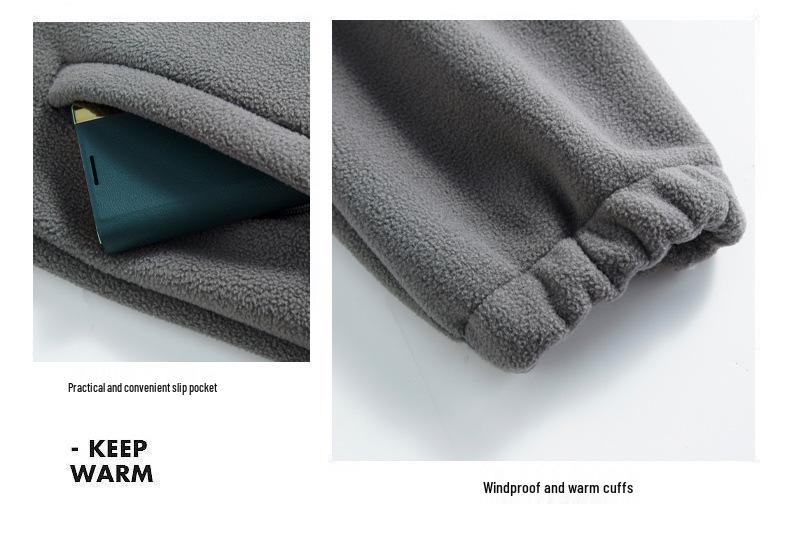 Men's Fleece-Lined Jacket: Warm, Thick, Autumn & Winter Outdoor Sports Coat for Couples.