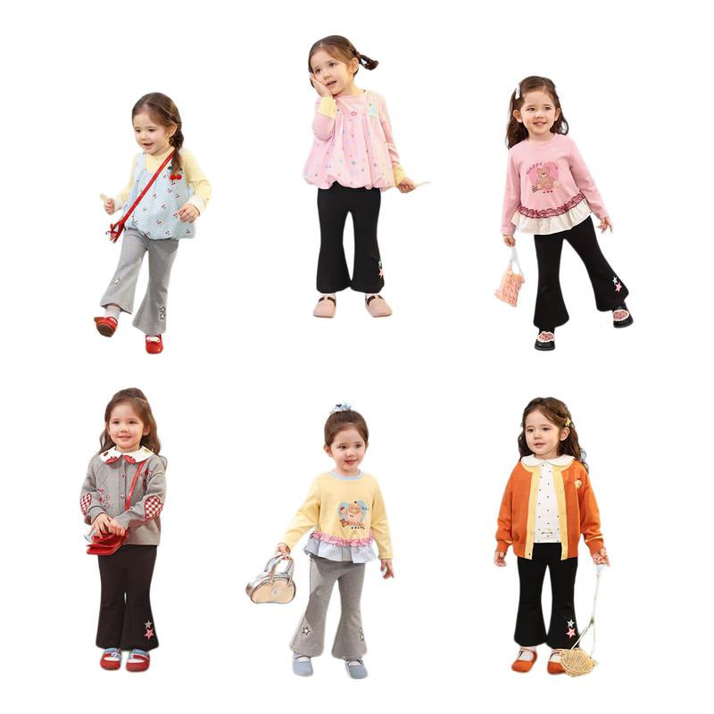 LUSON Baby Girl s Spring Flare Leggings 120 серый