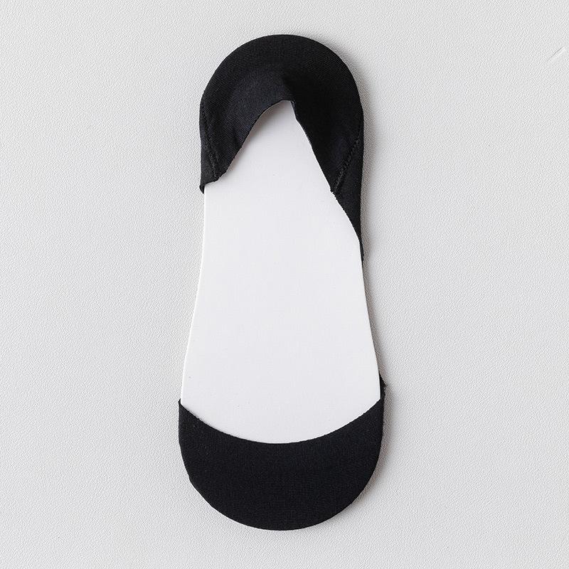 

Летние ультратонкие дышащие нескользящие тонкие носки-лодочки без оправы не спадают с пятки невидимые женские носки One size чёрный