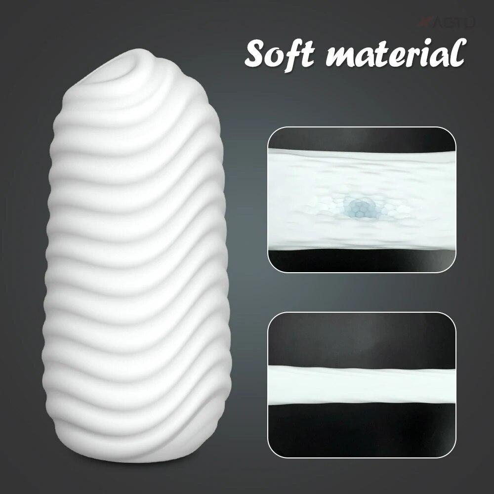 Men's Aircraft Cup Goods Soft Silicone Masturbator for Men Pocket Pussy Waterproof Real Vagina Sex Toy for Men Adult Goods 18+