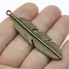 Feathers Leaf Nature Charm Antique Bronze Zinc Alloy Jewelry Making Supplies Bracelet Making Style Pendants