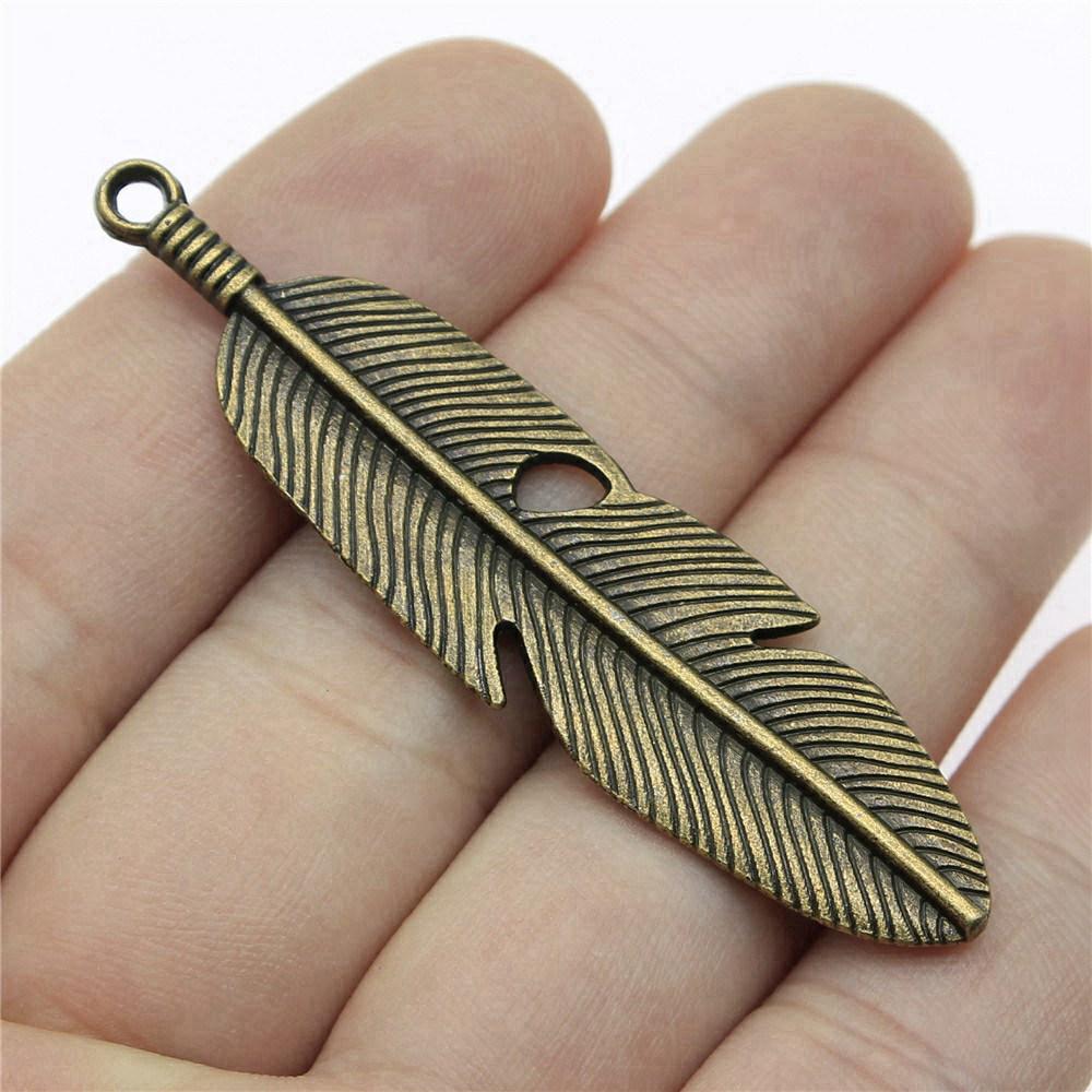 Feathers Leaf Nature Charm Antique Bronze Zinc Alloy Jewelry Making Supplies Bracelet Making Style Pendants