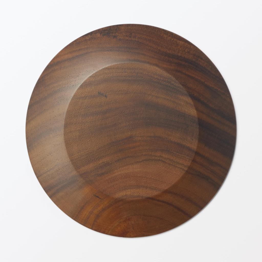 MUJI Acacia 23cm Diameter x 2cm 84956874 Plate, Approx. Height,