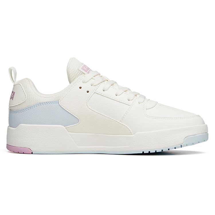 New Anta Life Collection Slip Resistant Low Top Skateboard Shoes Women's White Purple 922138005-4